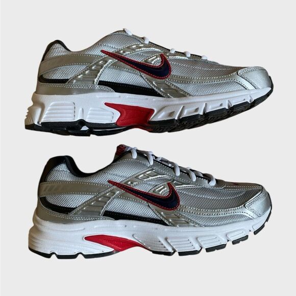 NWB Nike Initiator Running Athletic Shoes Men\'s Size 10.5 Metallic Silver White main image 7